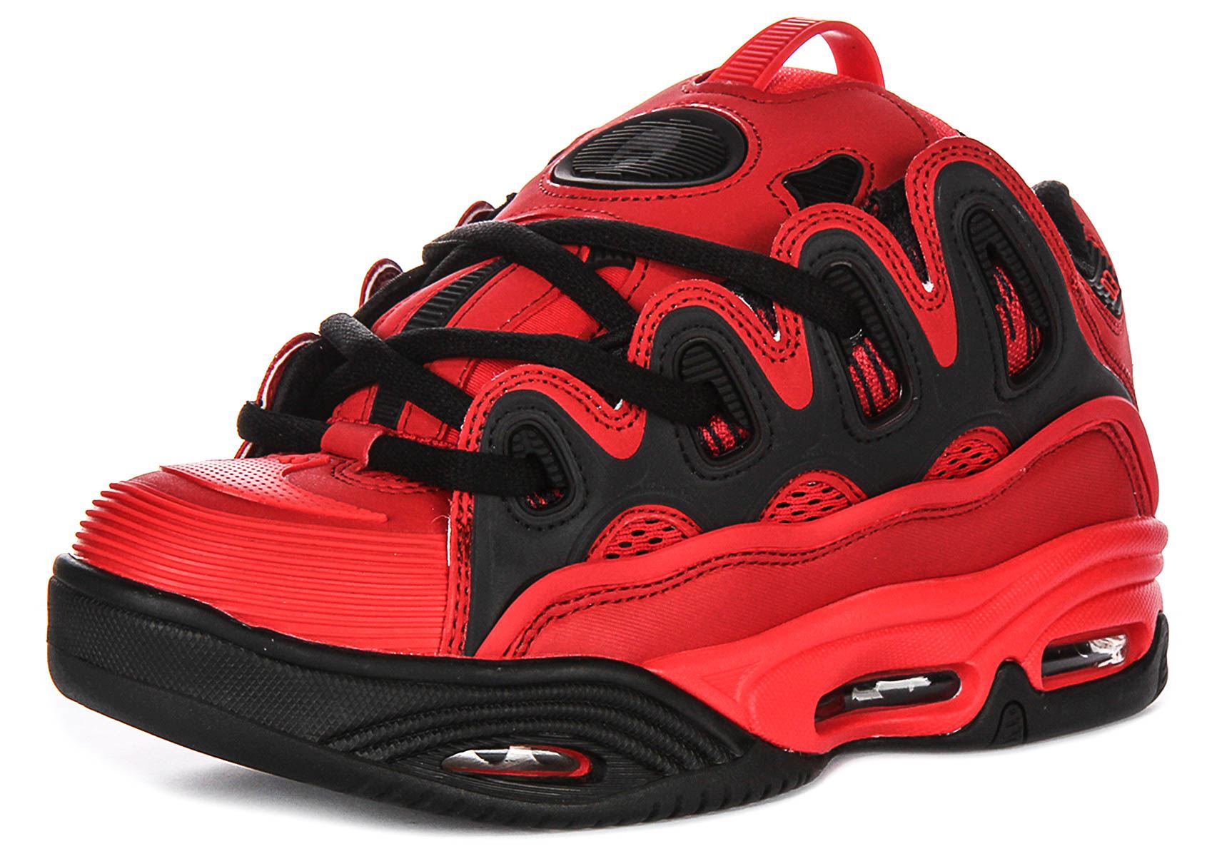 Osiris D3 2001 Suela Gruesa Con Cordones Patín Mujer Entrenador en Rojo Negro Reino Unido 4-6 - Imagen 25 de 25