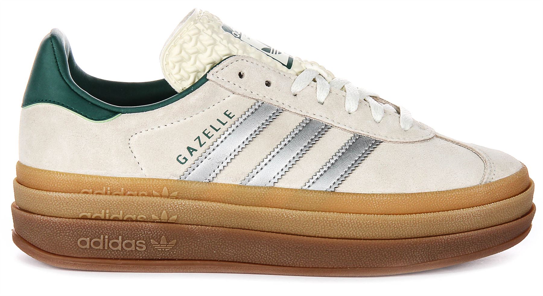 adidas gazelle silver green womens adidas Gazelle Bold - Women's