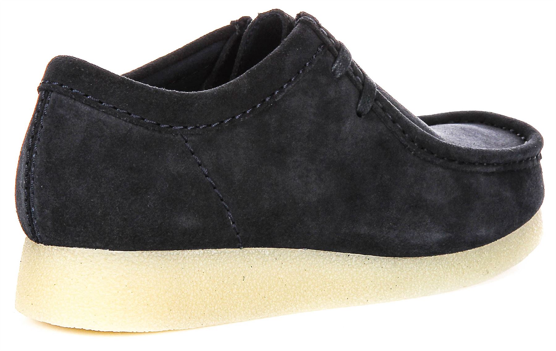 Clarks Wallabee Soft Suede Crepe Sole Chukka Mens Casual Shoe Black UK 7 - 12 - Picture 4 of 13
