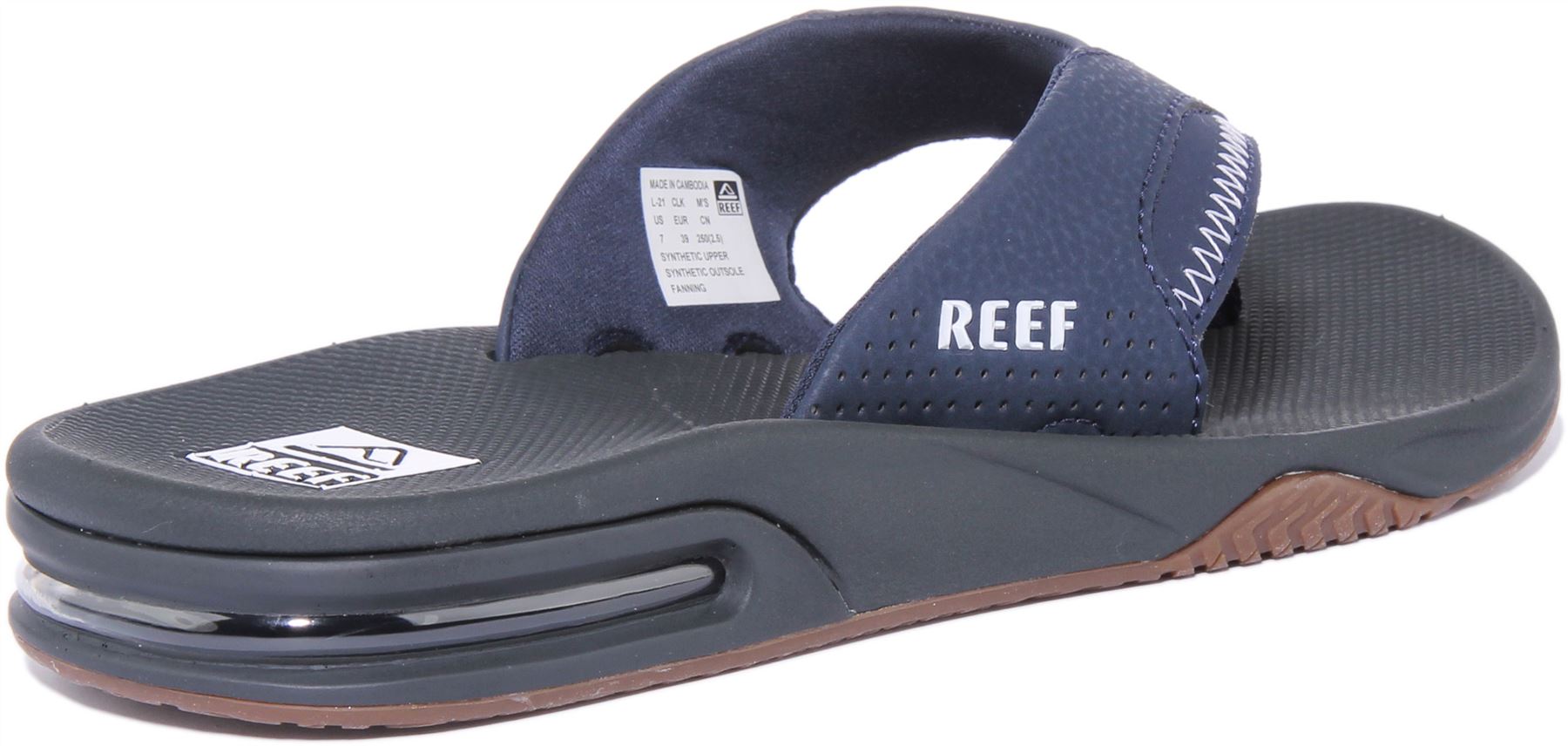 Reefs Mens Flip Flop, size 13 US mens, color blue. Men main image 4