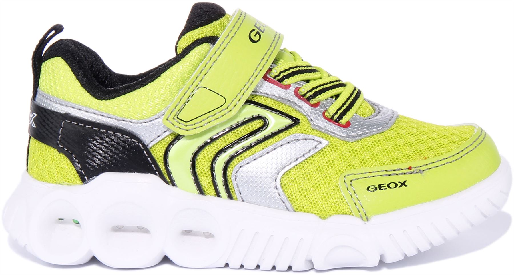 Geox J Wroom Boys Single Strap Led Boy Shoes In Lime Size US 1 - 13 - Picture 3 of 7