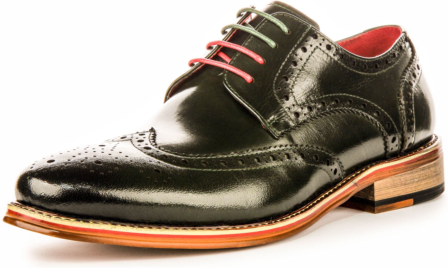 Justin Reece England Dover Wooden Derby Mens Formal Shoes In Black UK 6 - 14 - Picture 19 of 31