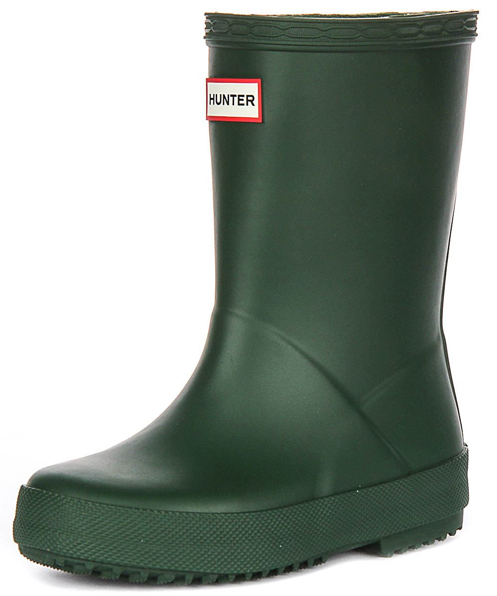 Hunter Kids First Gummistiefel Handarbeit Jungen Stiefel grün UK 1 - 13 - Bild 13 von 25