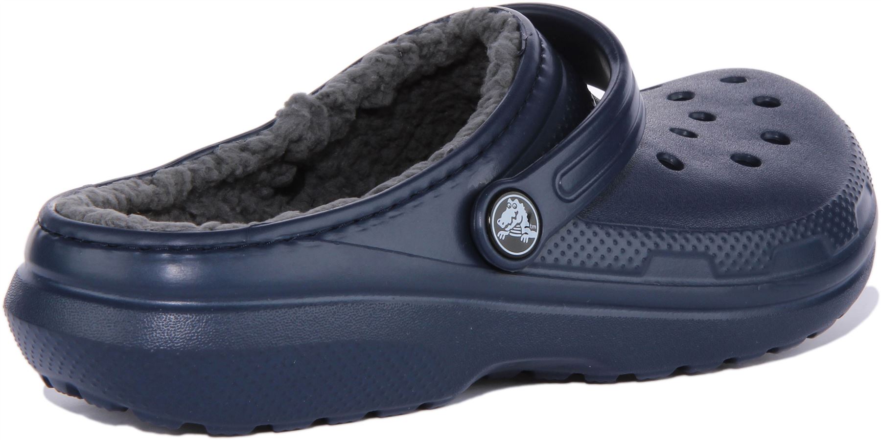Crocs klassische gefütterte Jugend Jungen Rückenriemen Clog Sandalen in Marine Größe UK 1-6 - Bild 9 von 12