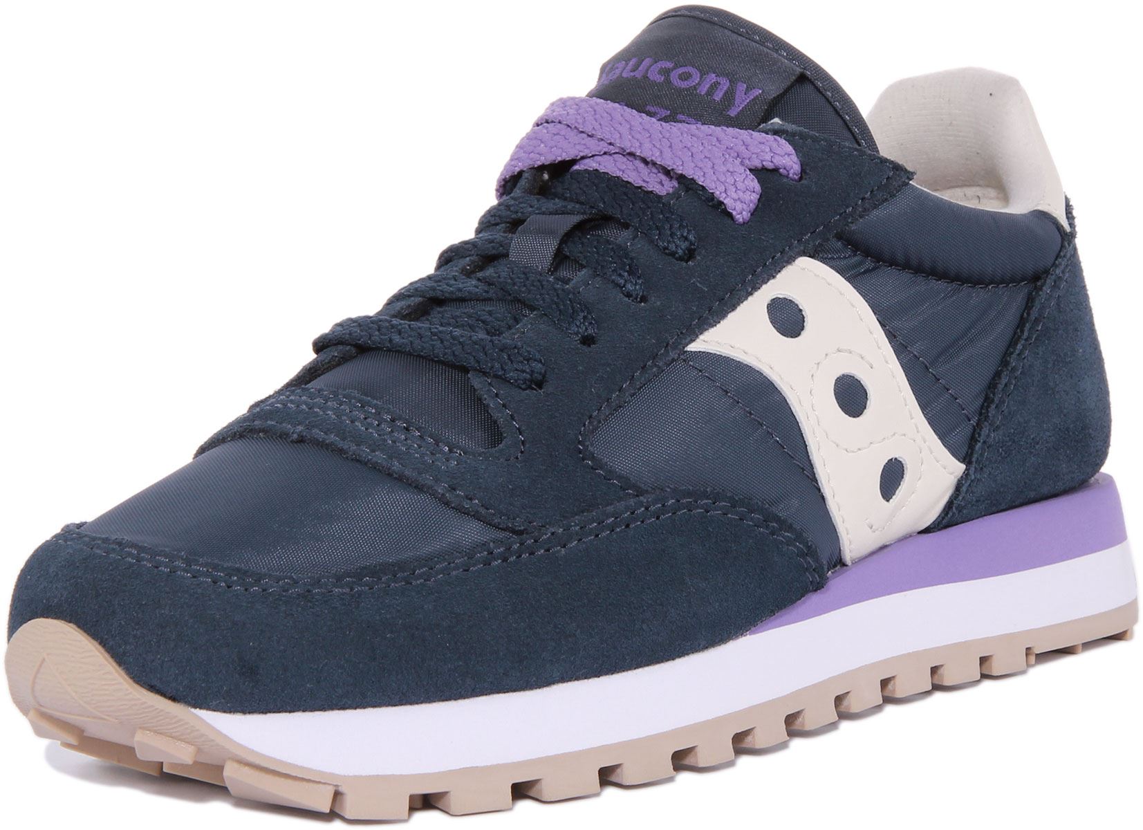 Saucony Jazz Original Womens Lace Up 80s Retro Trainers In Navy Size UK 3 - 8 - Picture 12 of 12