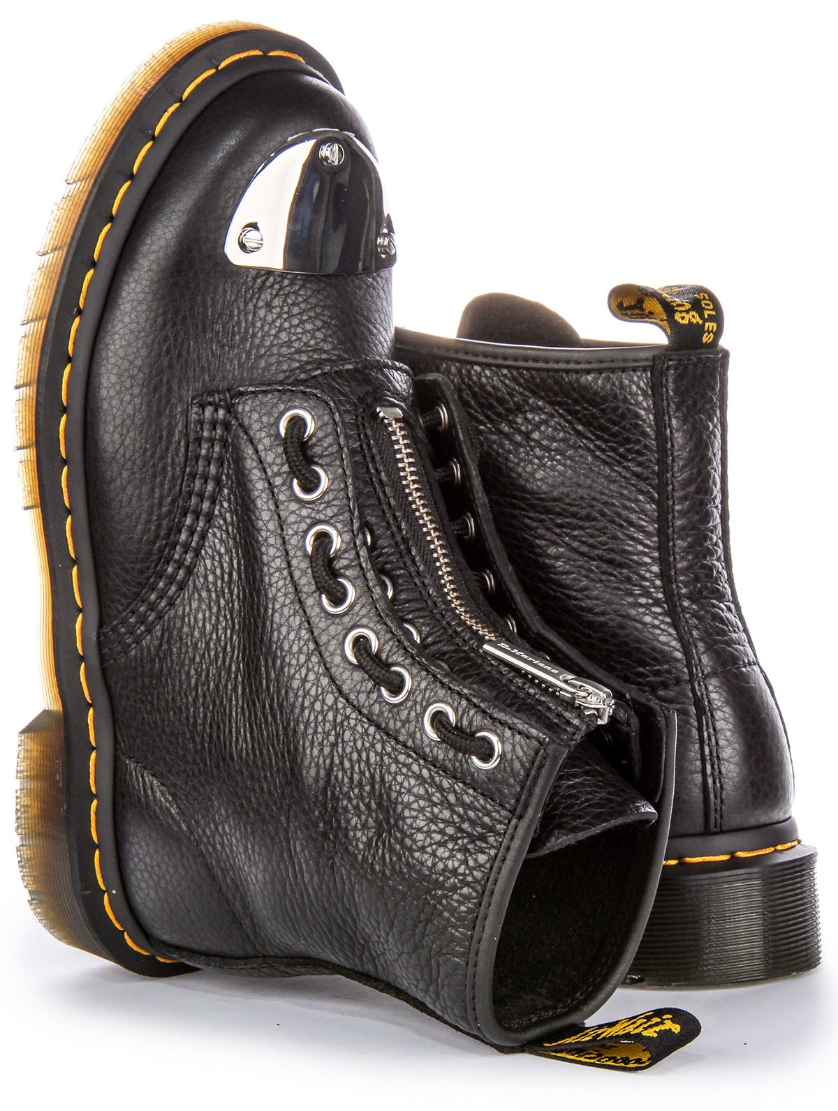Dr Martens 1460 Toe Plate Lunar Workwear Zip Womens Boot In Black