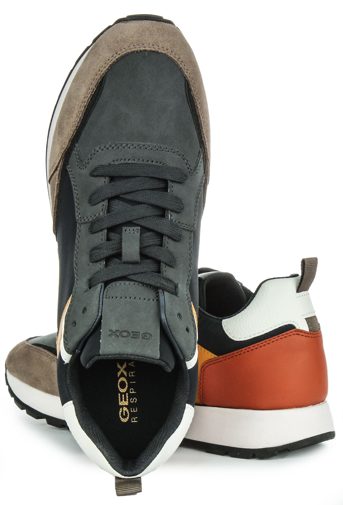 Geox U Partenio B Vintage Nubuck Mens Sneakers In Brown  display picture 2