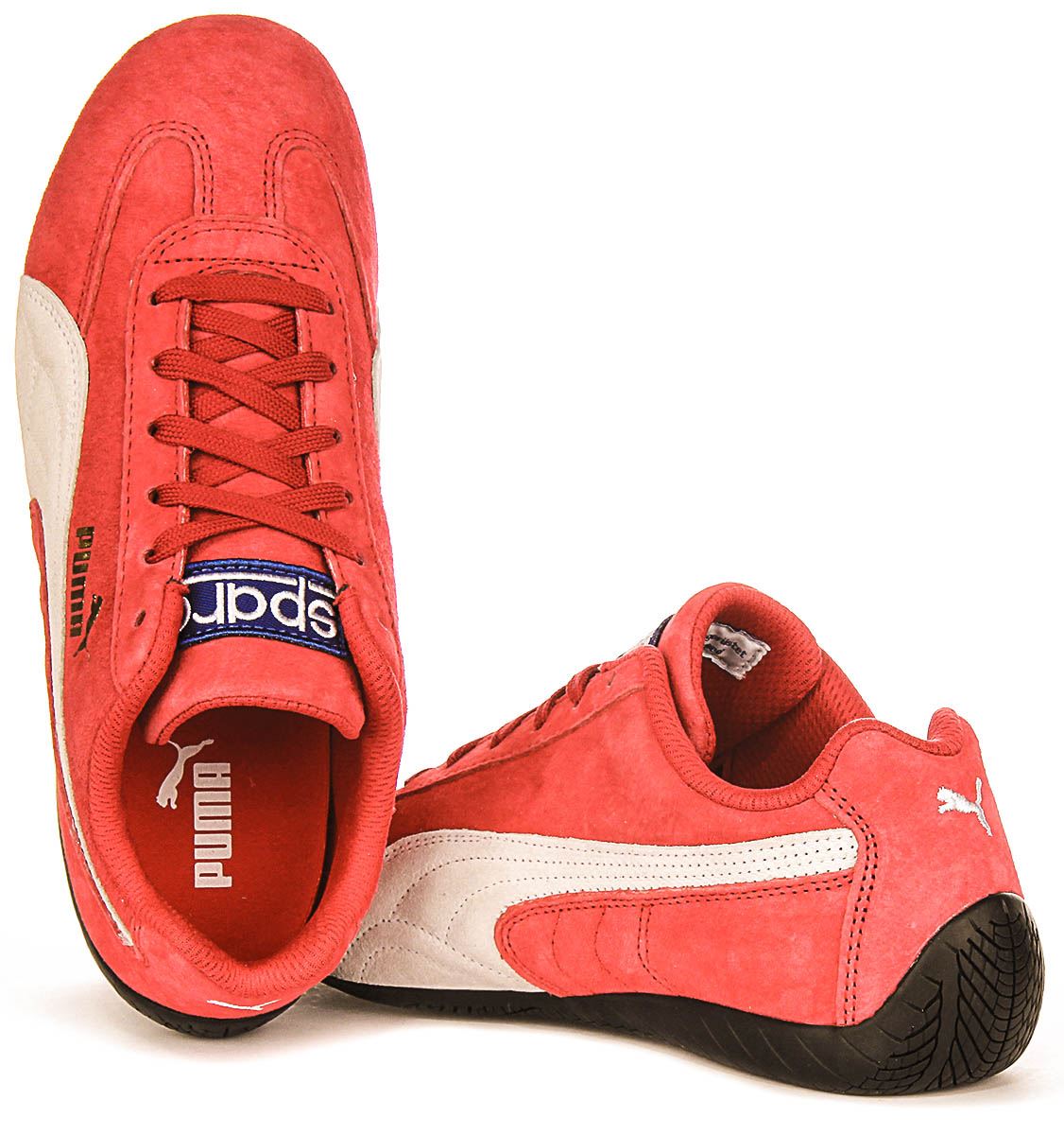 Puma Speedcat OG Spraco Racetrack Womens Trainer In Red White UK 3