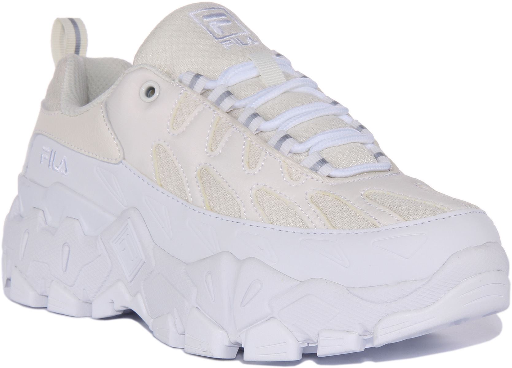 Fila Raid Low Chucky Lace Up Platform Womens Sneakers In White US