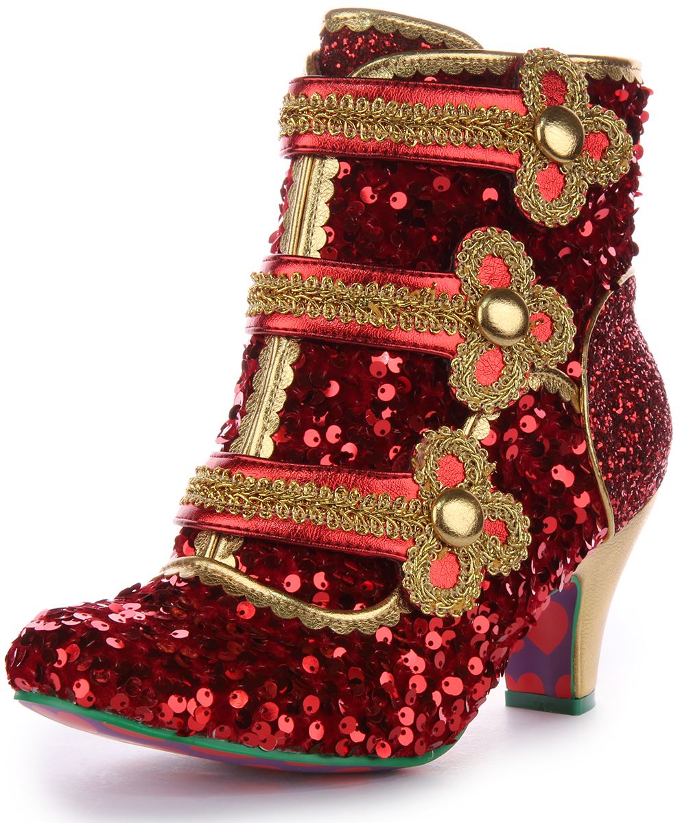 IRREGULAR CHOICE Ratón Rey Sequence Concept 5Cm Tacón Zapato Rojo Mujer Talla 4- - Imagen 12 de 13