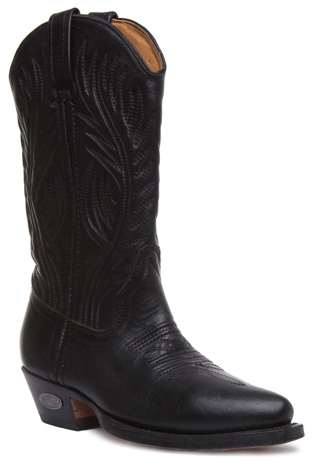 Loblan 194C Long Cowboy Boot In Black Shiny Size UK 36- 46 - Picture 6 of 29
