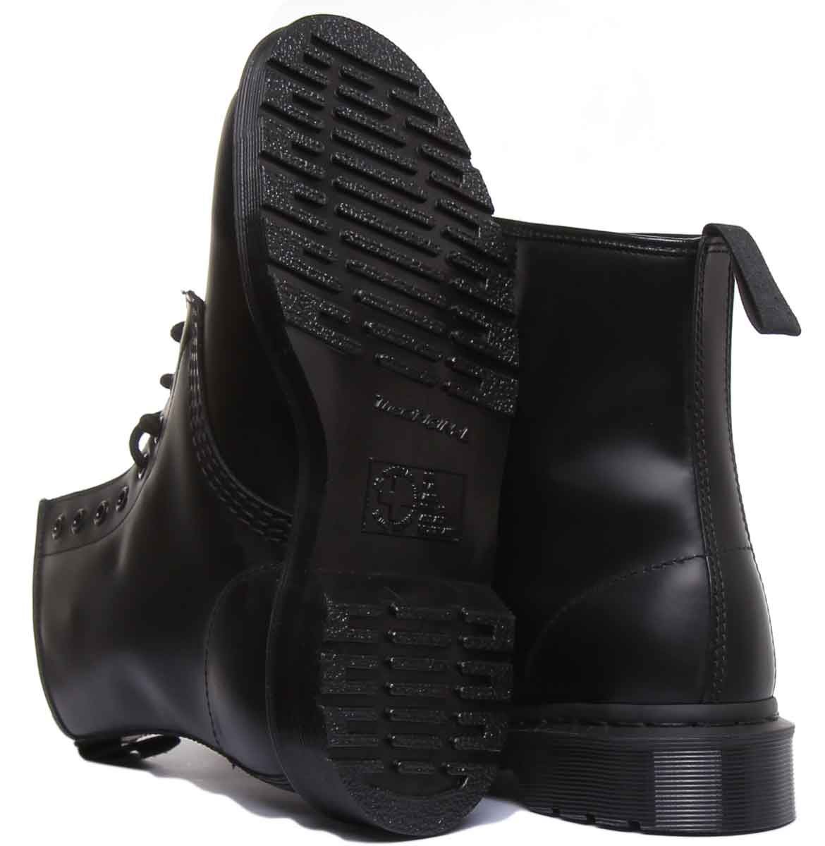 Dr Martens 1460 Mono Iconic 1460 8 Eye Lace Mens Boots In Black US