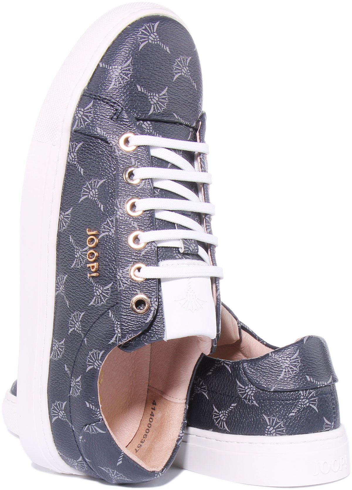 Joop Cortina Coralie Logo Printed Trainers Navy Womens Size 3 - 8 - Picture 10 of 12