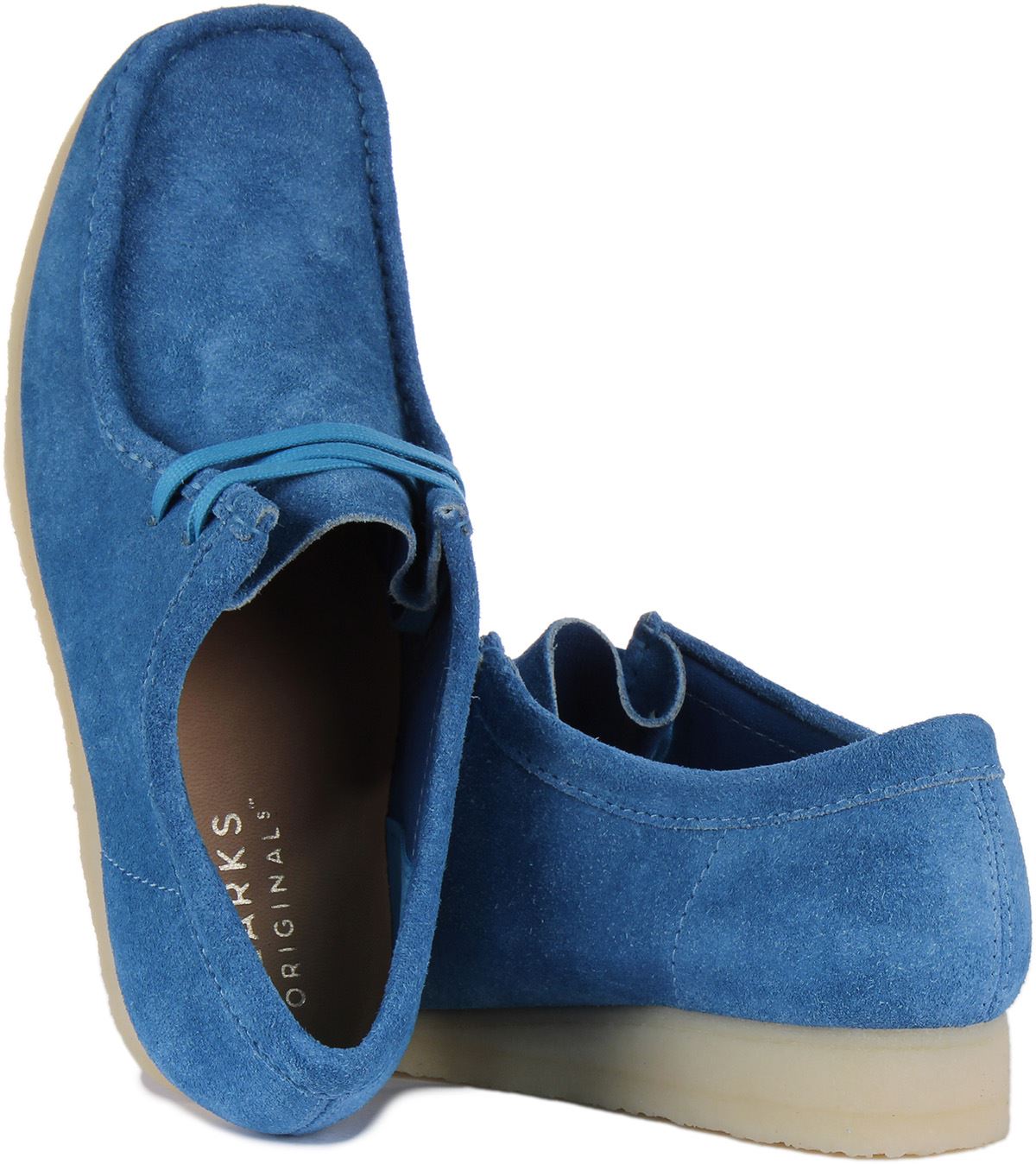 Clarks Originals Wallabee Butter Soft Suede Crepe Boot Blue 