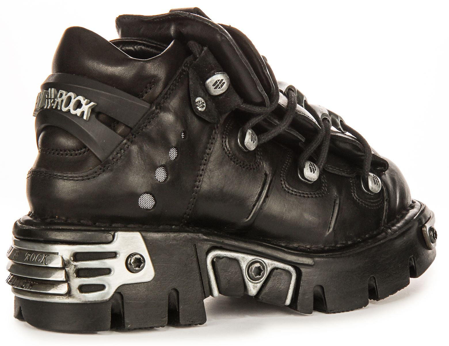 Newrock Reactor Leather Lace Up Platform Womeans Sneakers In White US 6- 13 - Picture 4 of 13