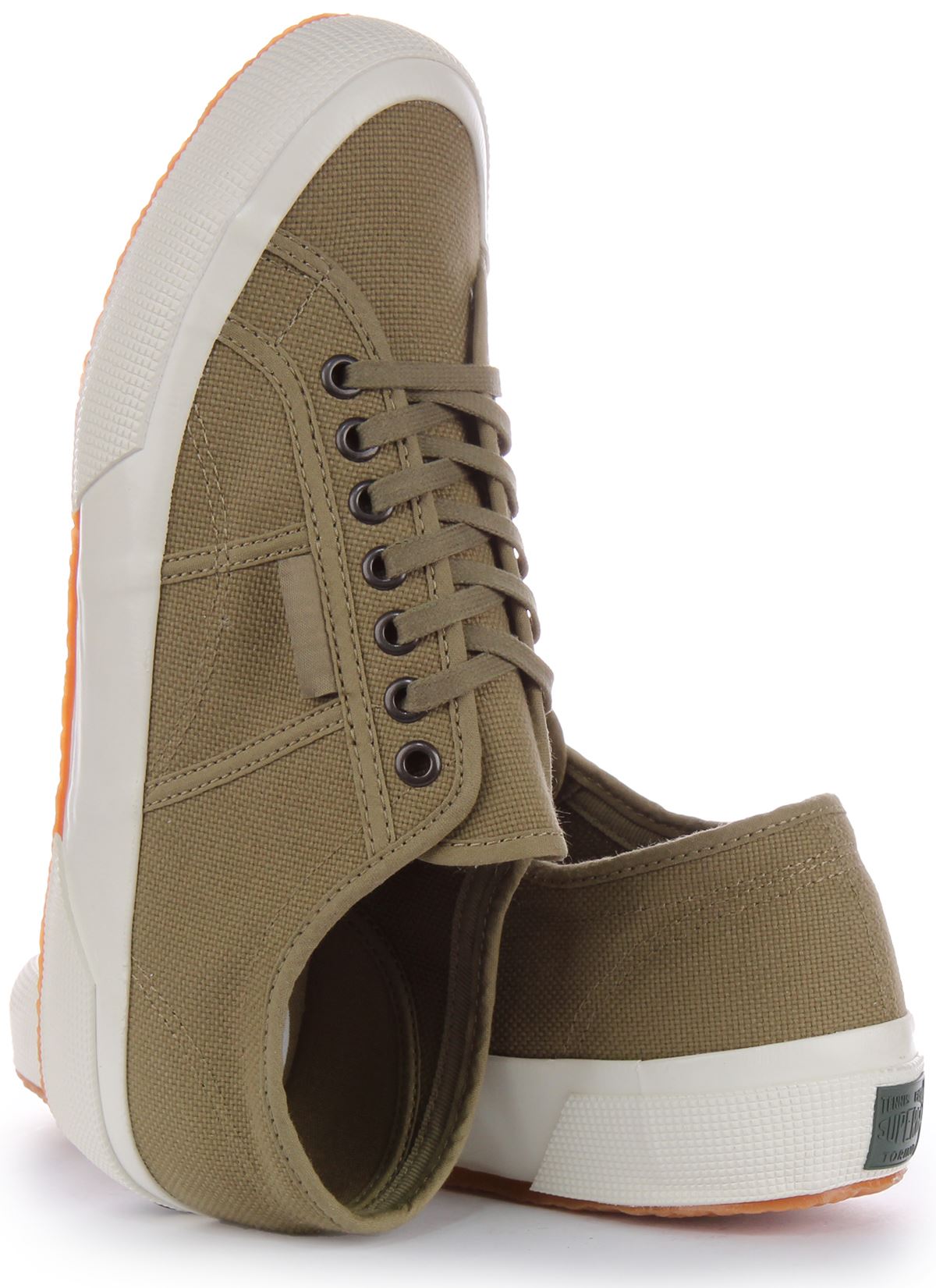 Superga 2706 OG Ergonomic Insole Low Cut Cotton Shoe Olive Green Mens UK 7 - 11