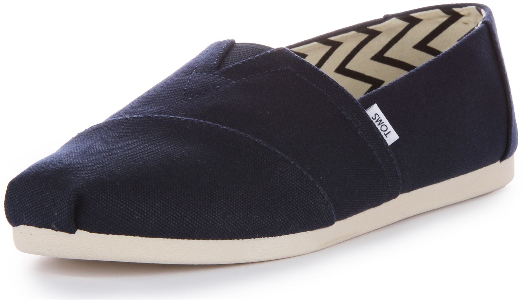 Toms Alpargata Lona De Algodón Reciclado Espradrille Zapatillas Hombre Azul Marino Talla 7- 12