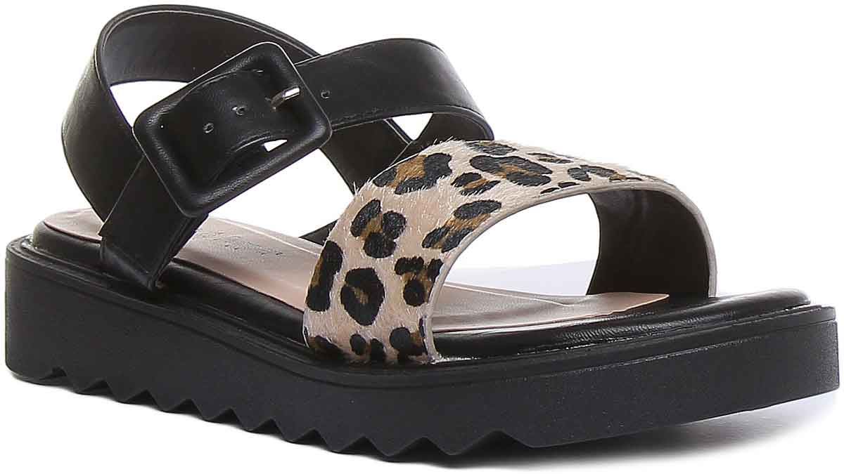 Дамен Фрауен Кнохельримен из школы сандалий в Леопардовой роще Великобритания 3-8 5390₽