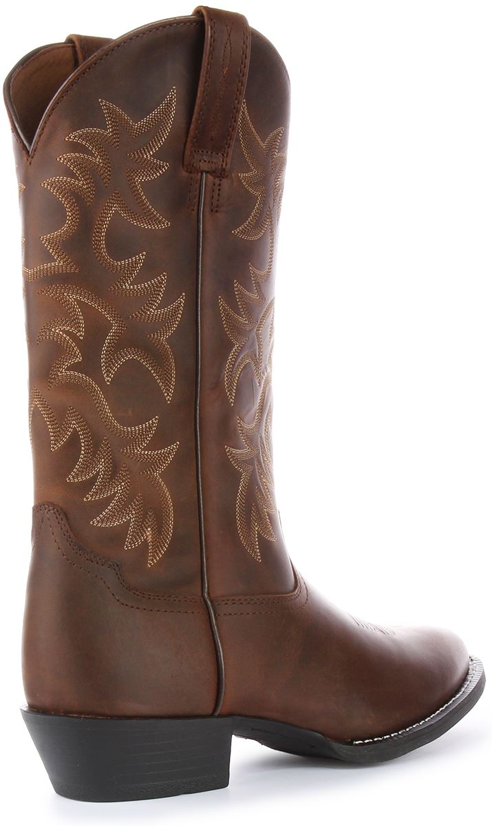 Ariat Heritage 6 Stitch Leather Round Toe Western Mens Boot In Brown UK 7 - 12 - Picture 9 of 12