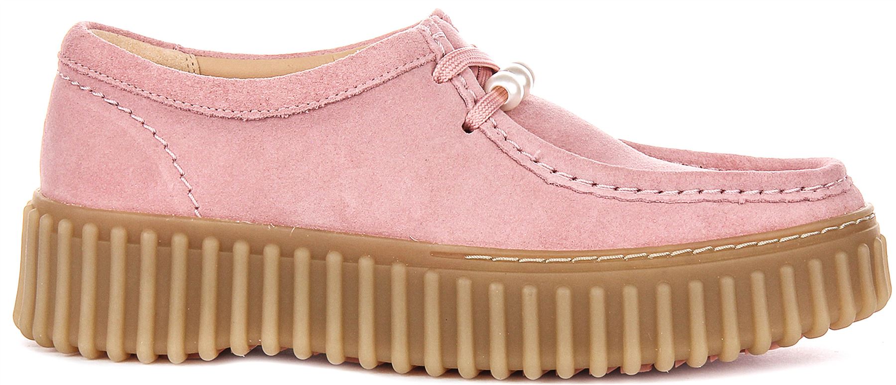 Clarks Torhill Bee Chunky Suede Lace Up Moccasin Womens Shoe In Olive US 6 - 11 - Picture 15 of 19