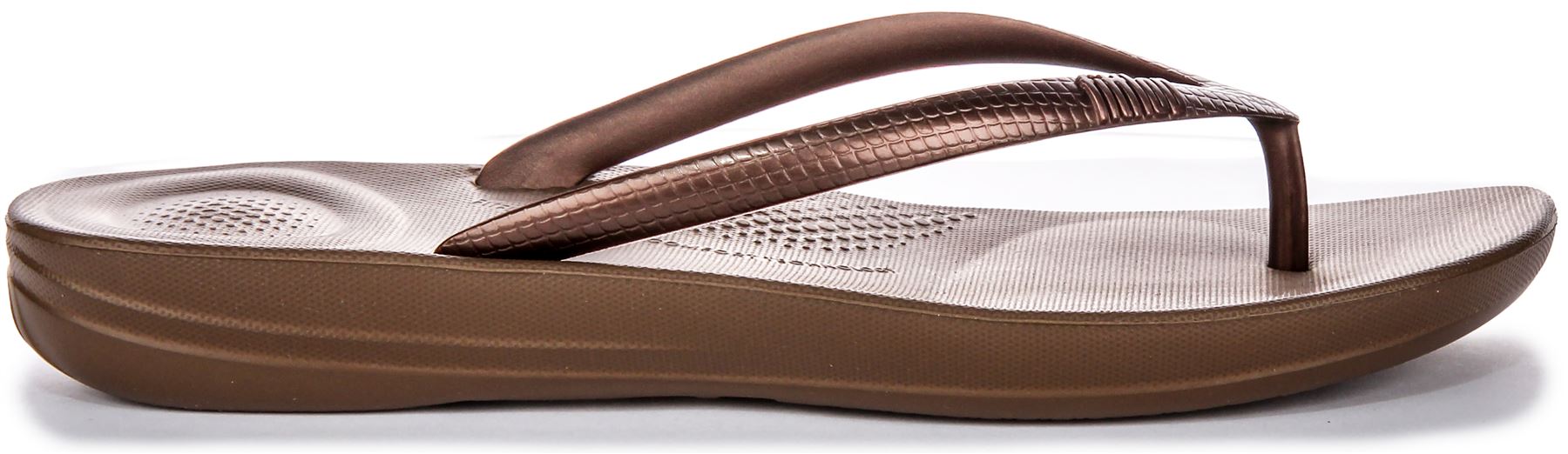 Sandalia Fitflop Iqushion ergonómica de espuma de aire de alto rebote para mujer bronce Reino Unido 5-11 - Imagen 9 de 37