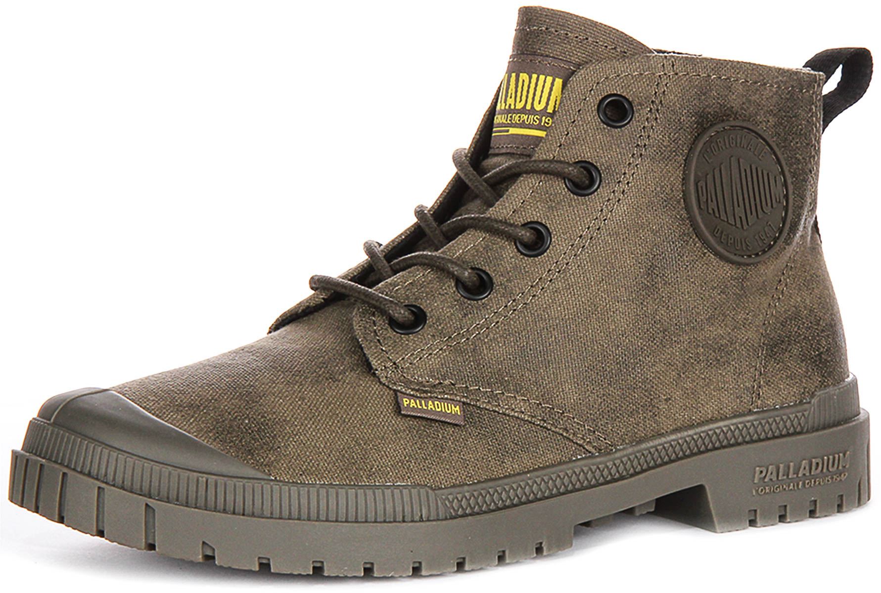 Men’s Palladium Canvas High-Top Boots in Olive Palladium Green Boots for Men for Sale | Shop New & Used  main image 3