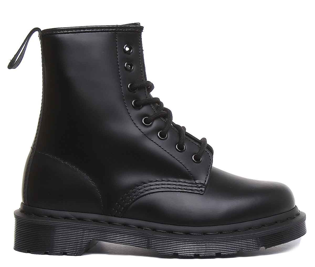 Dr Martens 1460 Mono Eye Leather Ankle Womens Boots In Black UK