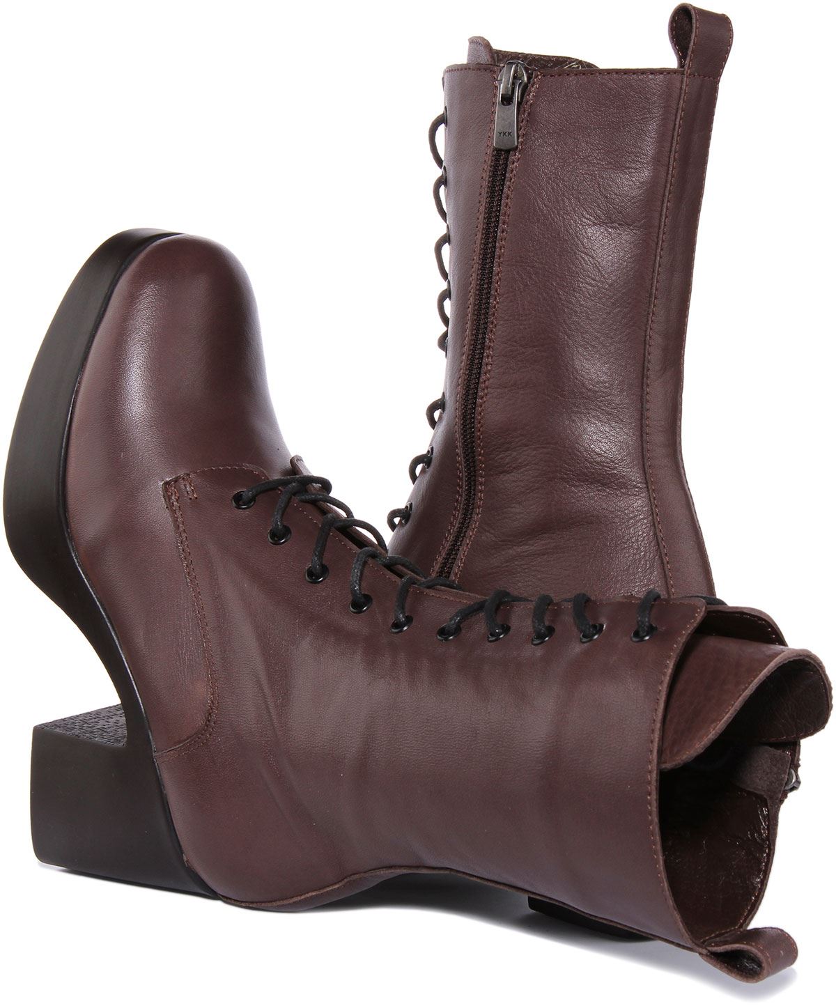 Justinreess England Frida Cuero Suave Botas de Plataforma Marrón Mujer EE. UU. 5 - 10 - Imagen 17 de 19