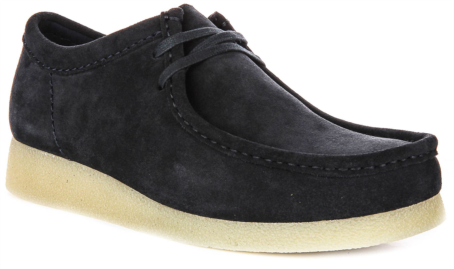 Clarks Wallabee Soft Suede Crepe Sole Chukka Mens Casual Shoe Black UK 7 - 12 - Picture 2 of 13