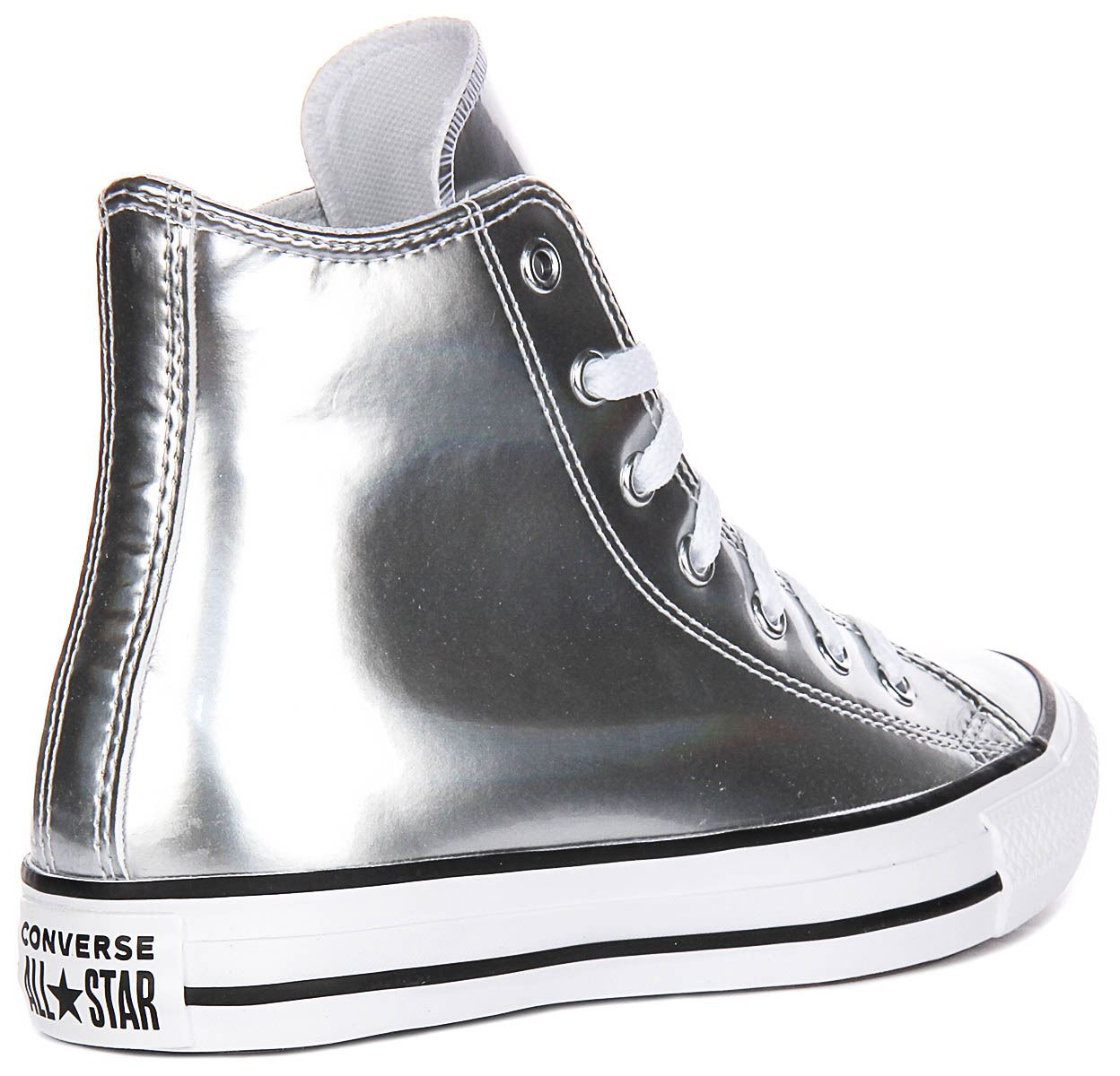 Converse A12604C Hi Lace Up Junior Girls Sneakers In Silverwhite