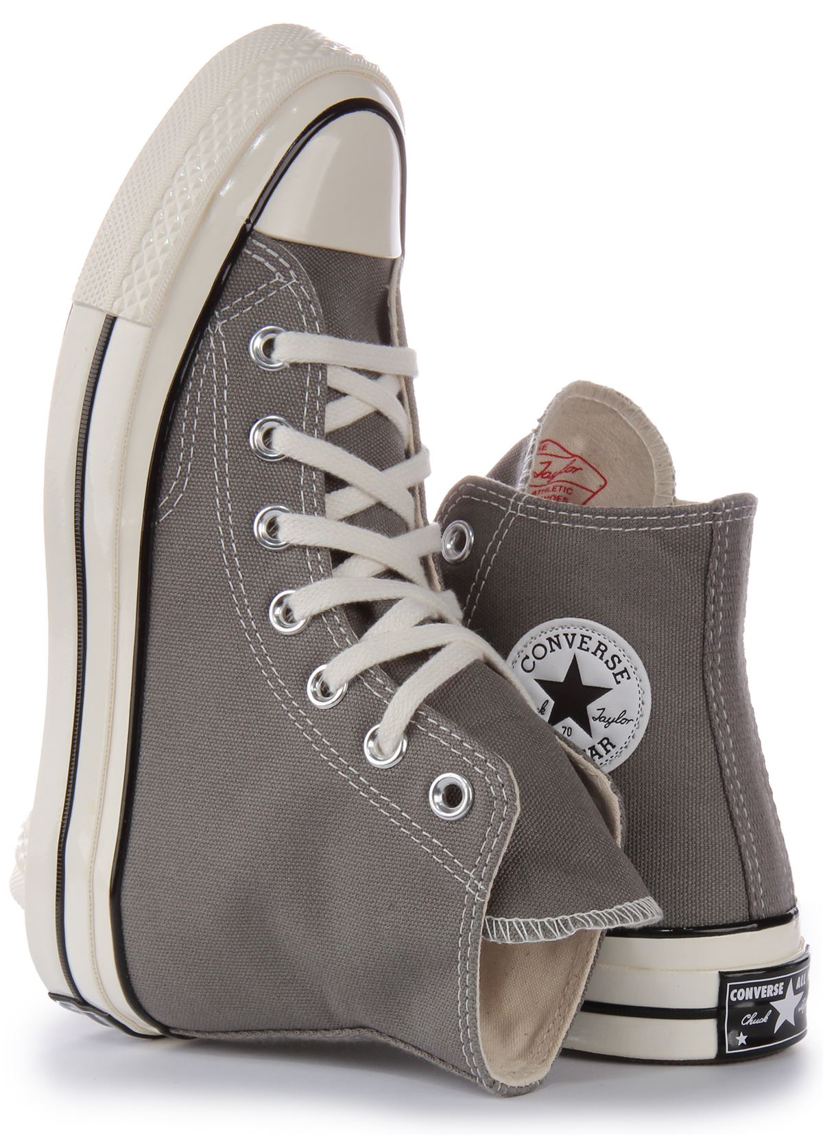 Converse A05584C Spannfutter 70 Hi Top Schnürung Canvas Trainer grau UK 6 - 12 - Bild 10 von 12