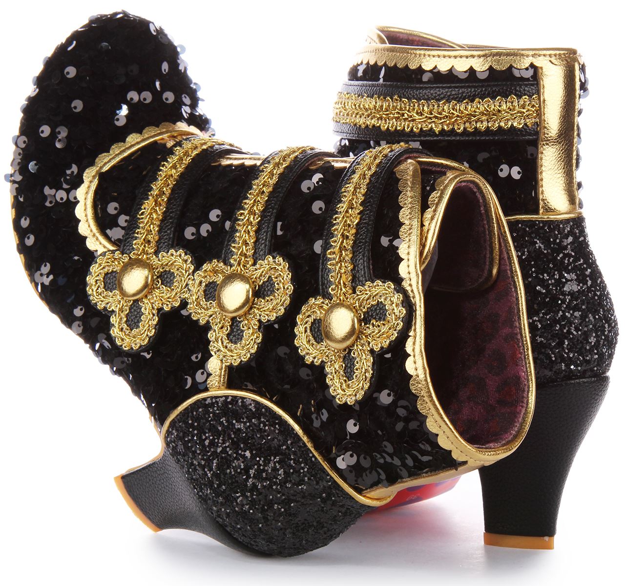 IRREGULAR CHOICE Ratón Rey Sequence Concept 5Cm Tacón Zapato Rojo Mujer Talla 4- - Imagen 5 de 13