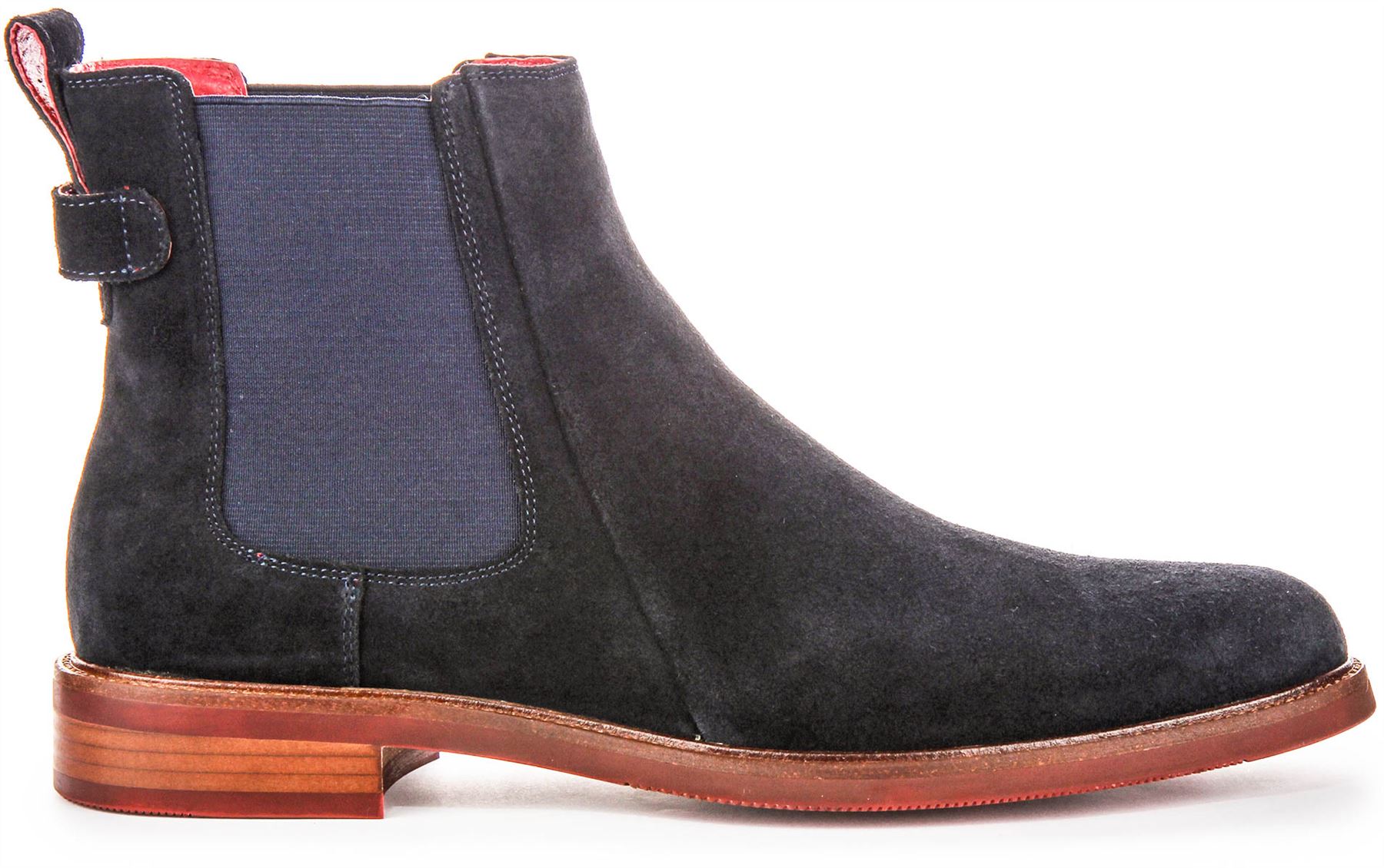 Justinreess England Luiz All Suede Pull Chelsea Mens Boots Black UK 6 - 13 - Picture 15 of 19