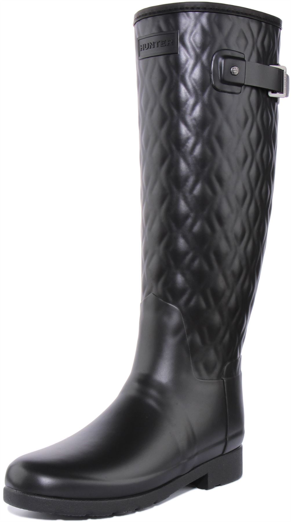 Hunter Tickle Quilt Waterproof Reflective Tall Womens Boot Black