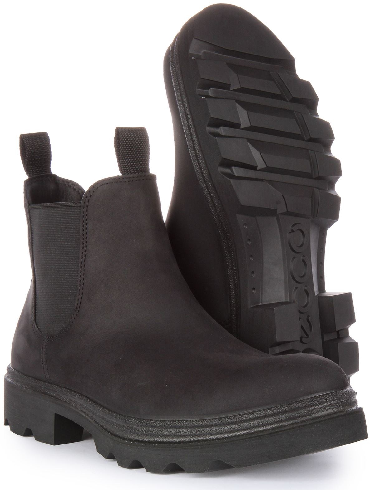 Ecco Grainer Pull On Elastic Chelsea Leather Mens Boot Black  display picture 2