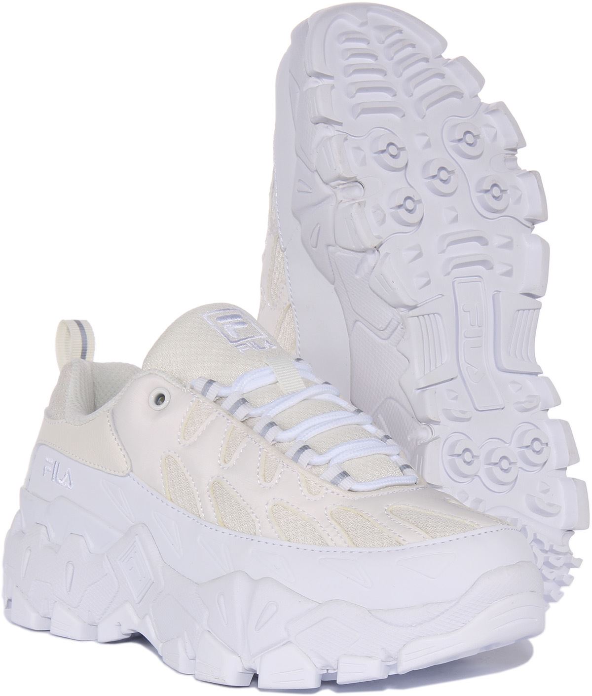 Fila Raid Low Chucky Lace Up Platform Womens Sneakers In White US