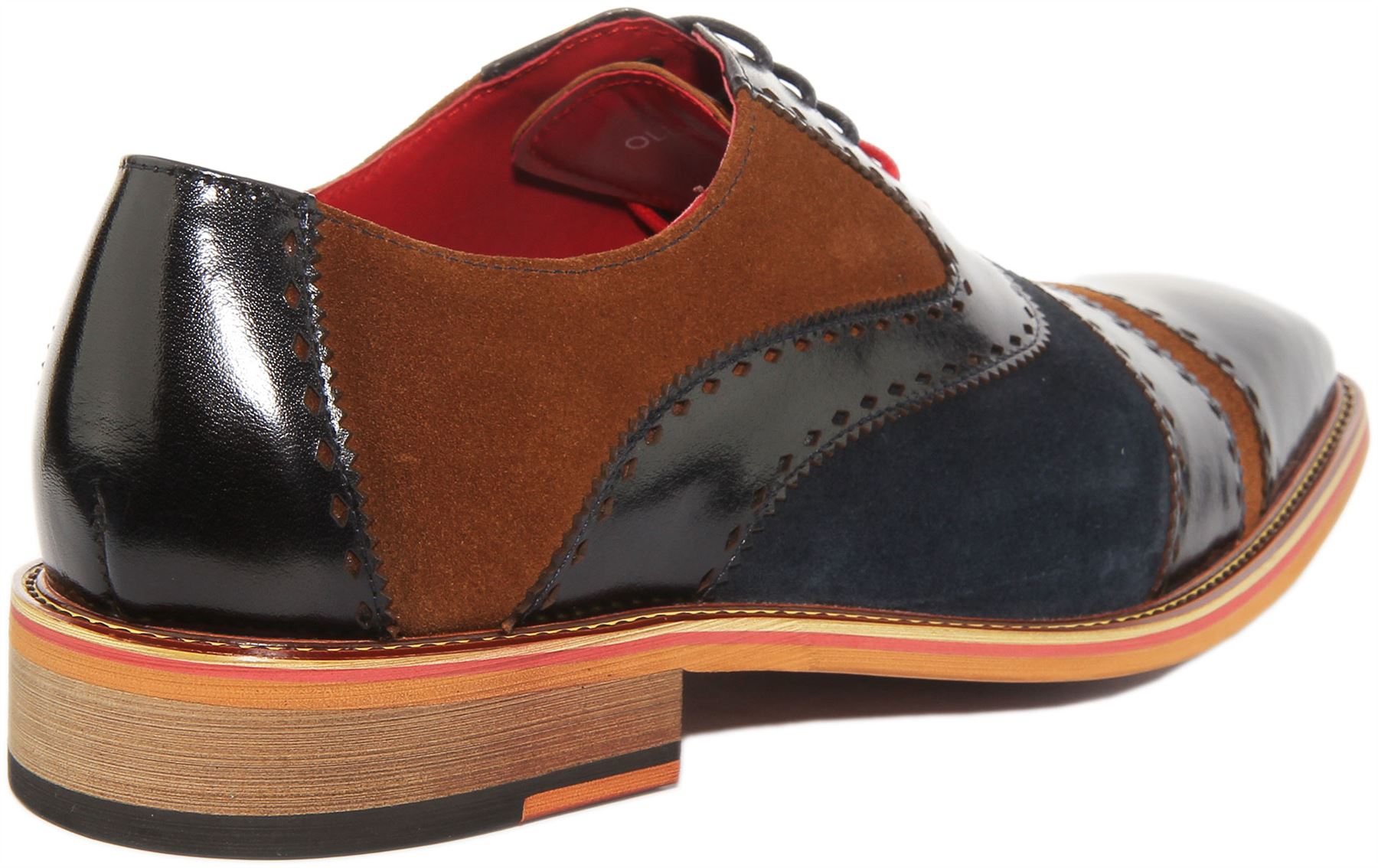 JUSTINREESS ENGLAND Ollie Mens Lace Up Tri-Tonal Leather Brogues UK Size 6 - 13 - Picture 11 of 14