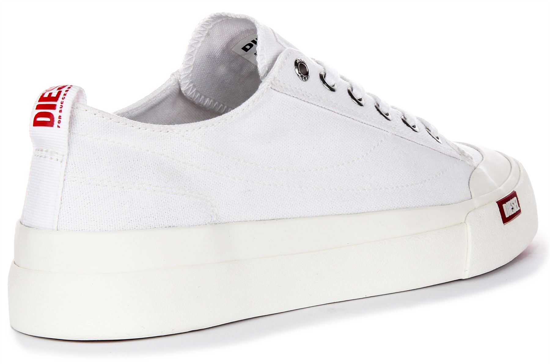 Zapatillas Diesel S Athos Low Flaunt De Lona Para Hombre Blanco UK 6 - 12 - Imagen 10 de 13