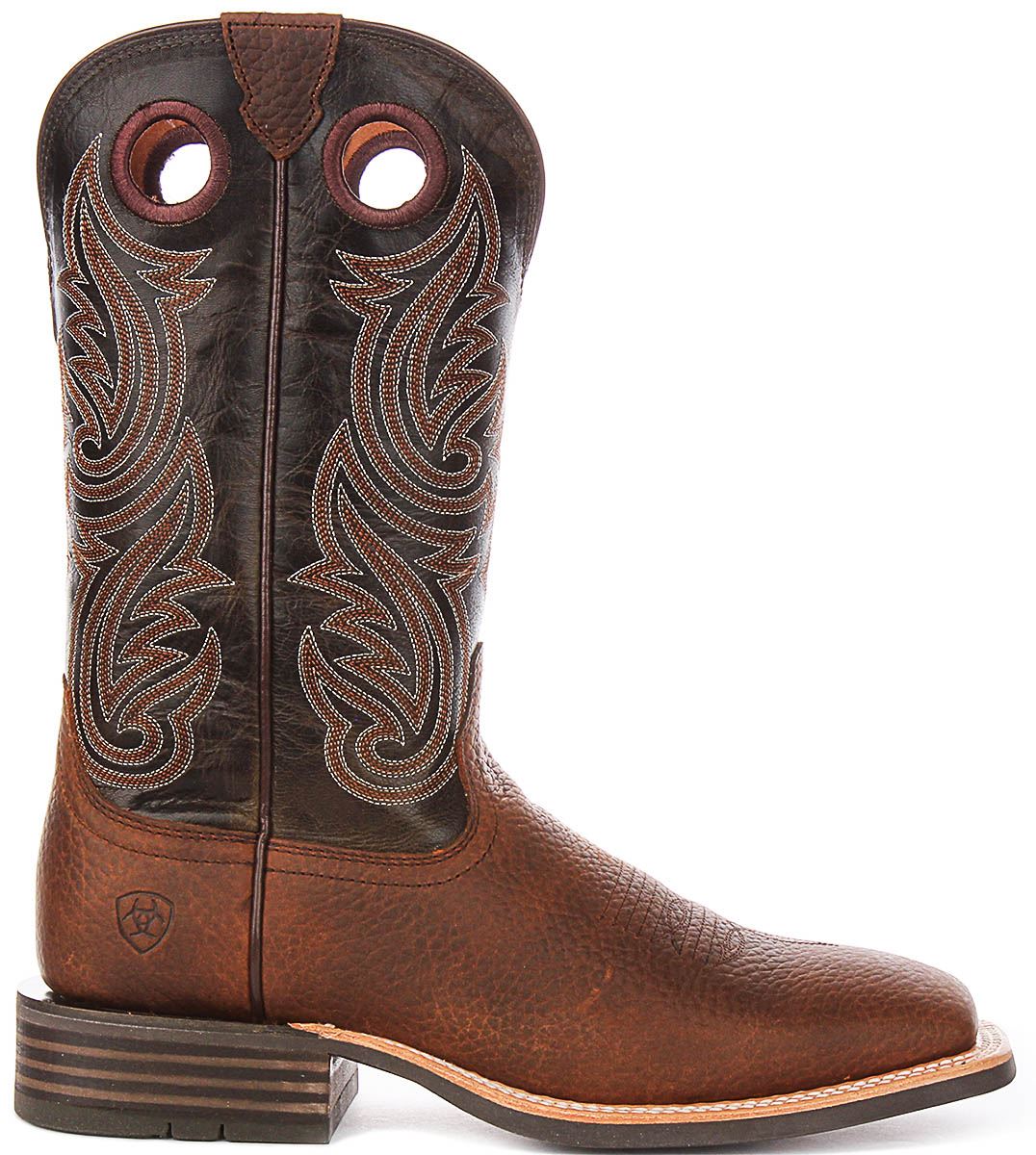 Ariat Highland Toughstock Wide Western Pull On Mens Boot In Dark Brown UK 7 - 12
