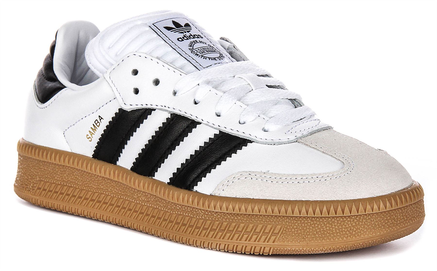 Adidas Lace Up Leather Samba Xlg Womens Sneakers In White Black UK 3 - 8 |  eBay