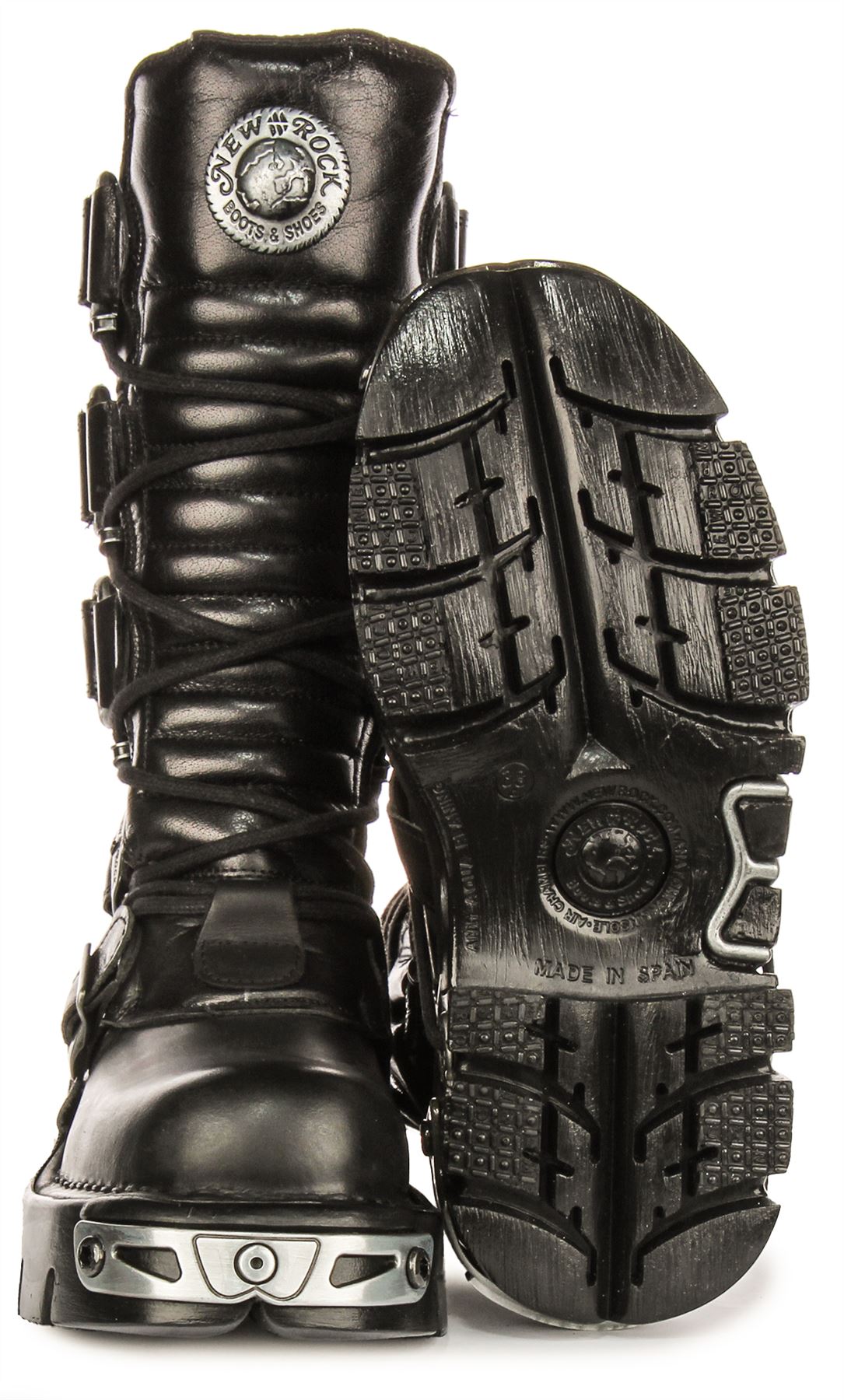 New Rock High Metallic 90s 2 Stap Buckle Platform Unisex