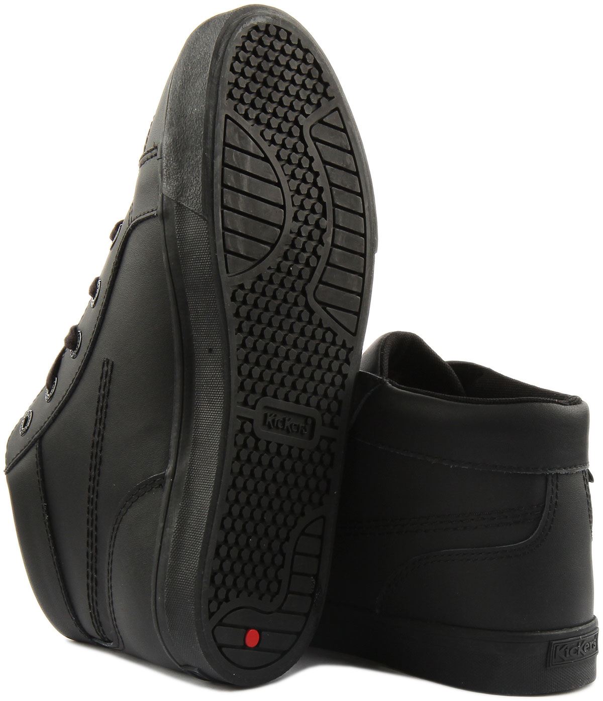 Kickers Junior Tovni High Top School Unisex Sneaker In Black Size