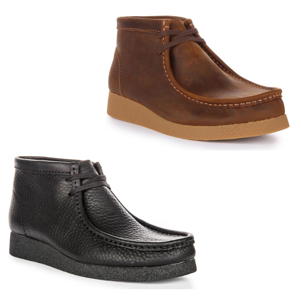 Clarks Wallabee Evo Leather Crepe Sole Chukka Mens Casual Shoes