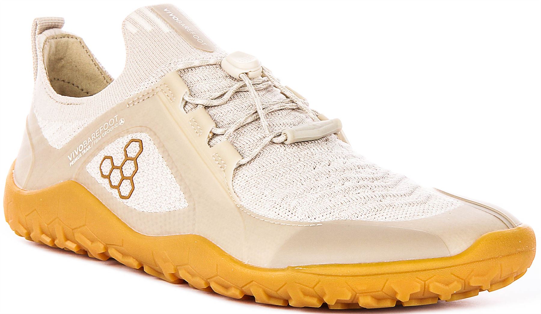 Vivobarefoot Primus Trail Allwetter Schnürer Damen Trainer IN Natur EU 36-42