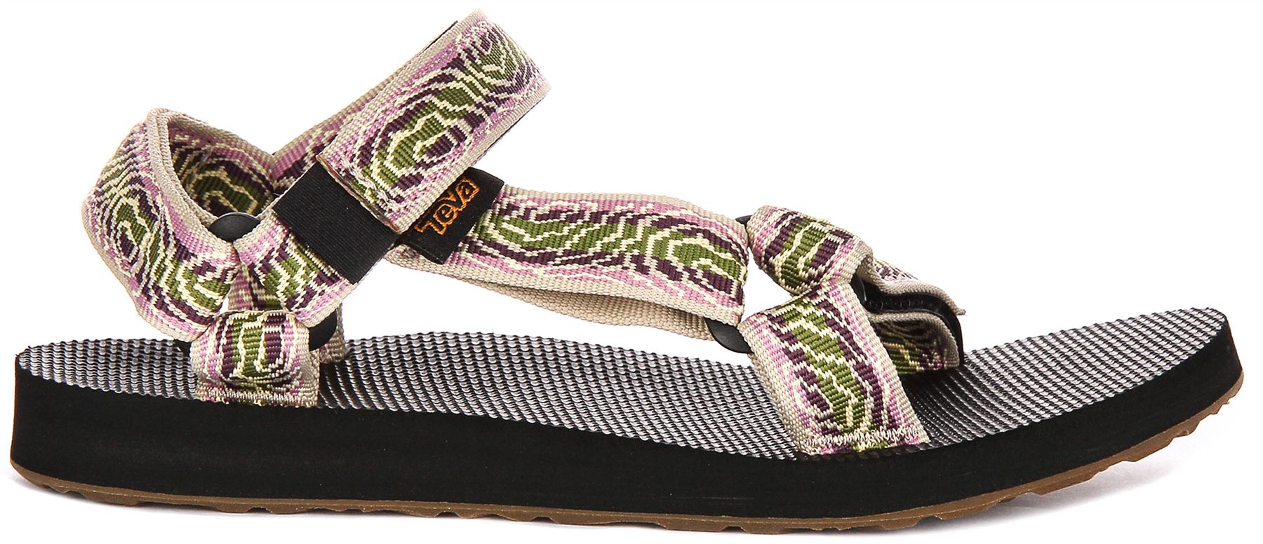 Teva Original Universal Back Strap Vegan Womens Sandals Black Multi US 6 - 9 - Picture 15 of 25