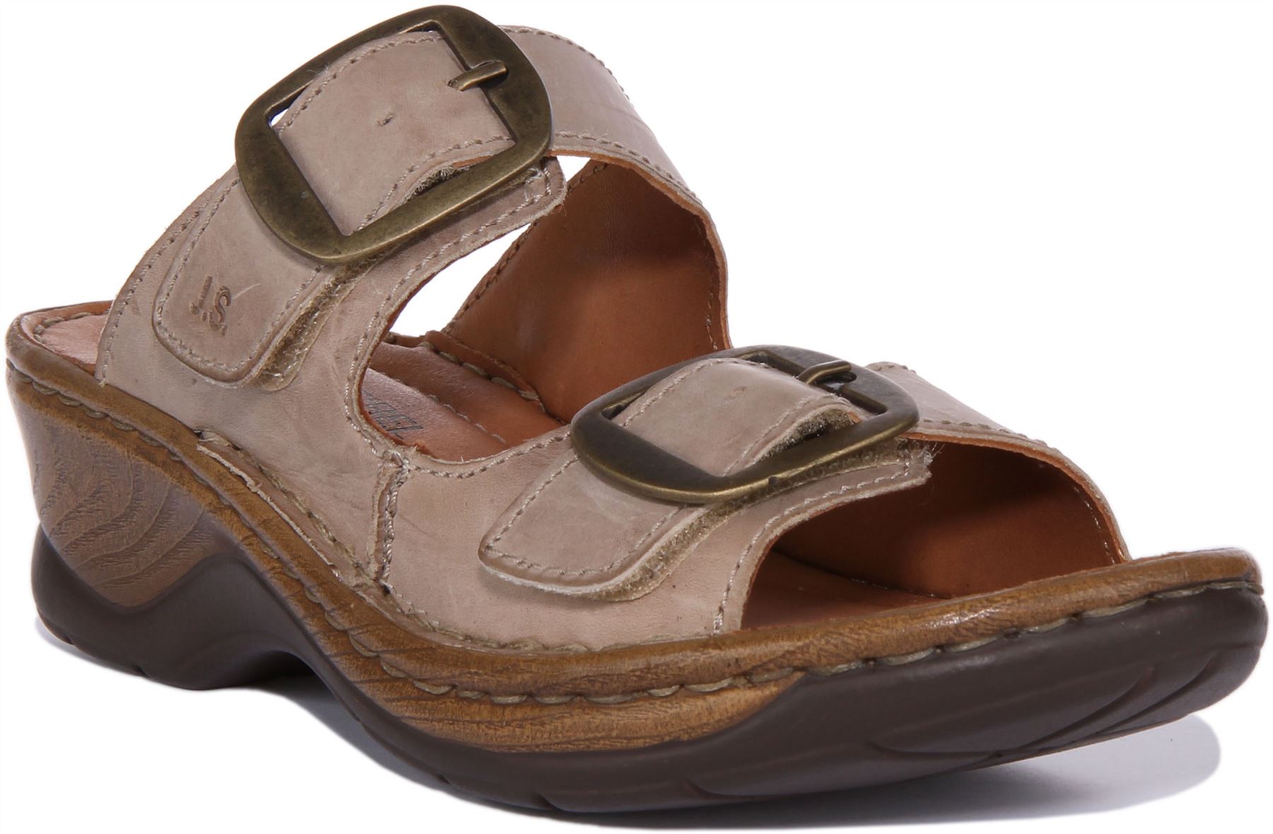 Йозеф Зайбель Каталония, 76, Дамен-Сандаленен-мит-Ледер-Пантолеттен в бежевом цвете, Великобритания, 3 - 8