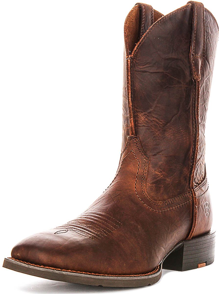 Ariat Sport Rambler Western Pull On Mens Boot In Brown UK 7 - 12