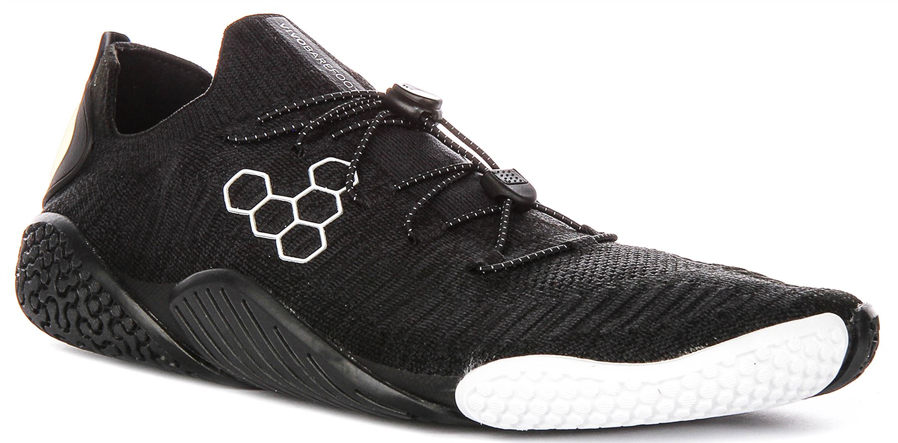 Vivobarefoot Motus Flex Leichter Mesh Herren Trainer In Schwarz Weiß 7 - 12