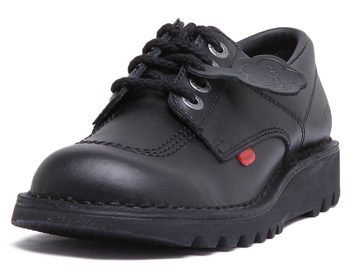Kickers Kick Allow, Scarpe Da Ginnastica Unisex-Adulto In Pelle, Fodera In Tela, Suola In Elastomero, Chiusura Con Lacci, Collezione Donna E Uomo