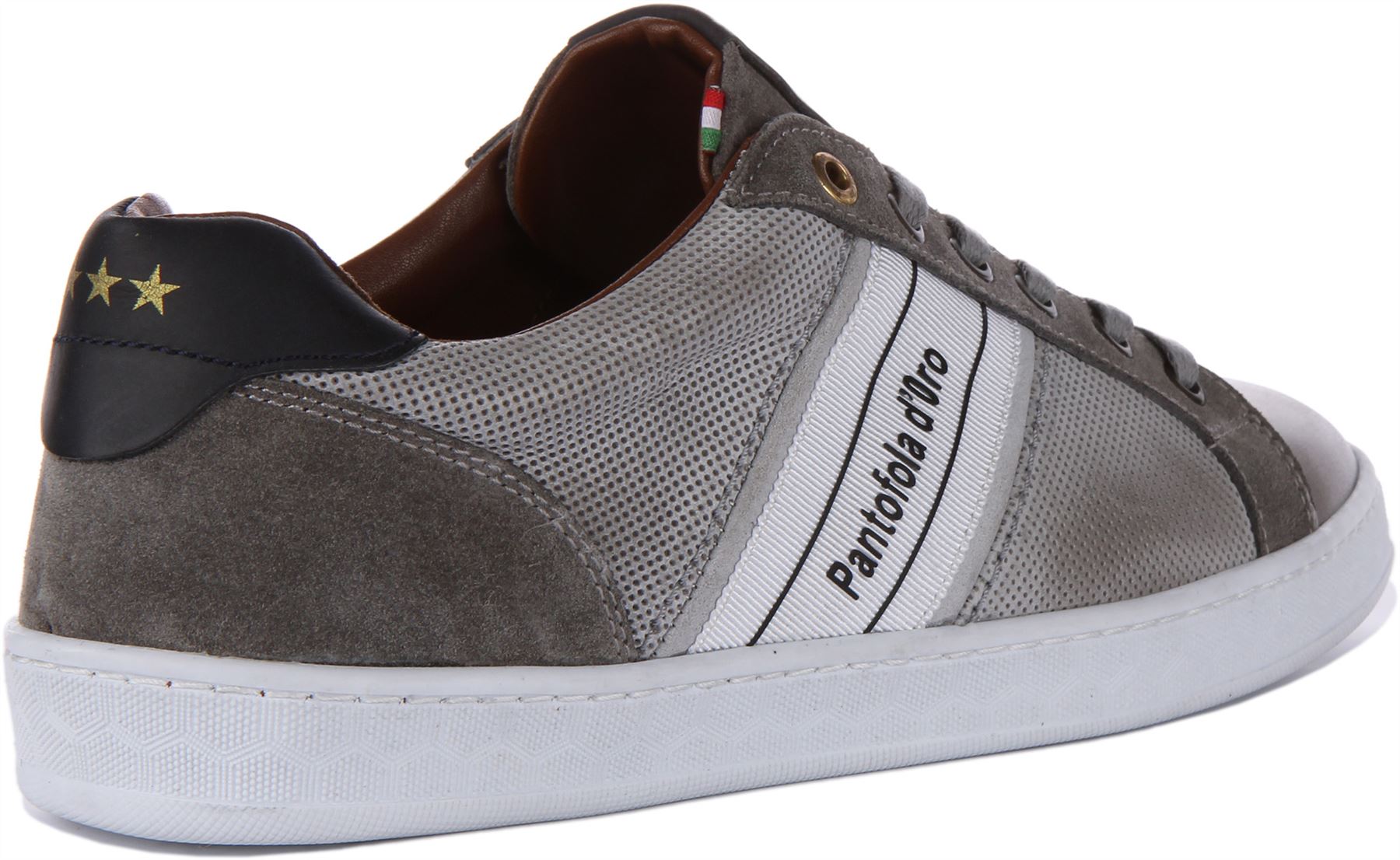 PANTOFOLA D’ORO Pantofola D'Oro Melfi Uomo Low Top Casual Camoscio Da Uomo Grigio Regno Unito 6 12